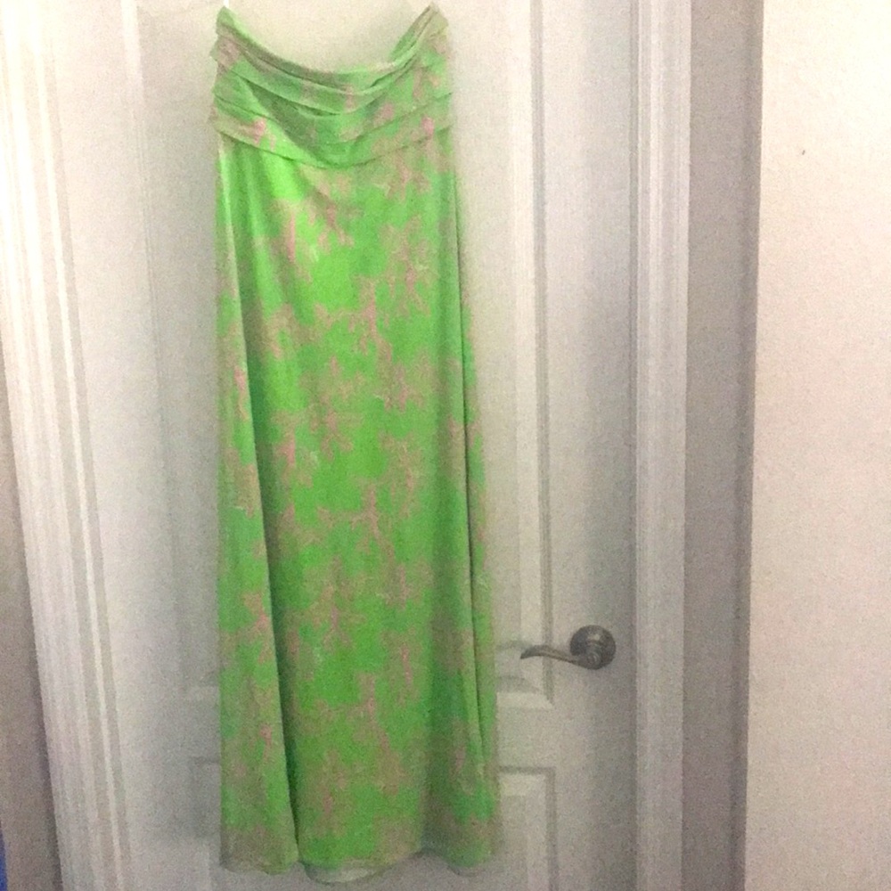 Lilly Pulitzer maxi-dress.